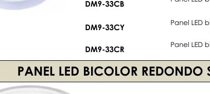 Panel LED Bicolor - DM9-33CY