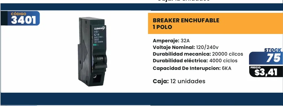 BREAKER Enchufable - 3401
