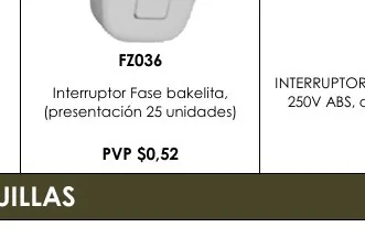 Interruptor Fase Bakelita, - FZ036