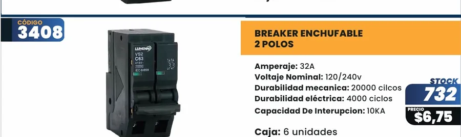BREAKER Enchufable - 3408