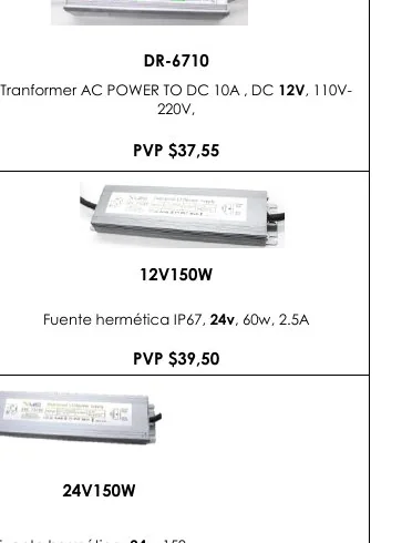 Fuente Hermética IP67, 24V , 60W, 2.5A - DR-6710