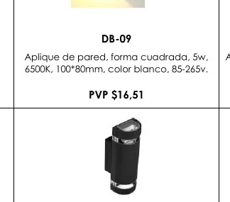 Aplique de Pared, Forma Cuadrada, 5W, Aplique - DB-09