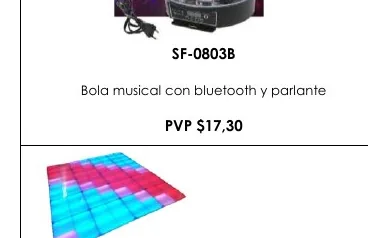 Bola Musical con Bluetooth y Parlante - SF-0803B