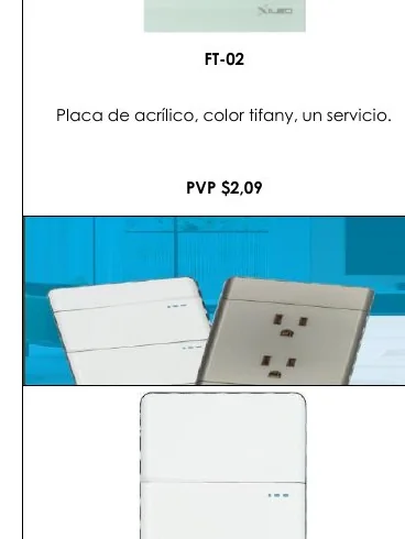 Placa de Acrílico, Color Tifany, Un Servicio. - FT-02
