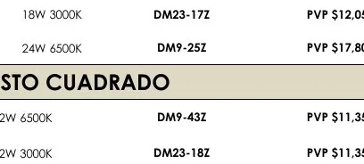 18W 3000K DM23-17Z - DM9-25Z