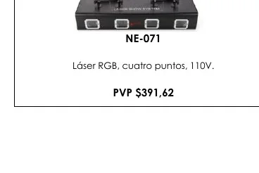 Láser RGB, Cuatro Puntos, 110V. - NE-071