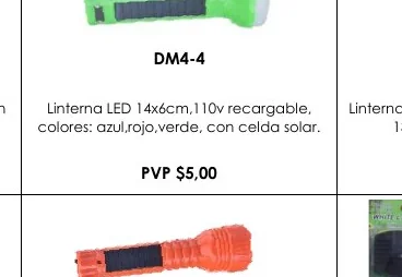 Con Linterna LED 14X6CM,110V Recargable, Linterna - DM4-4