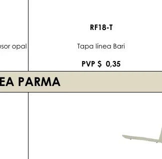 Difusor Opal Tapa Línea Bari - RF18-T