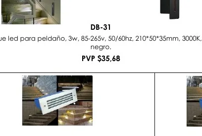 Aplique Led para Peldaño, 3W, 85-265V, 50/60HZ, 210*50*35MM, 3000K, - DB-31