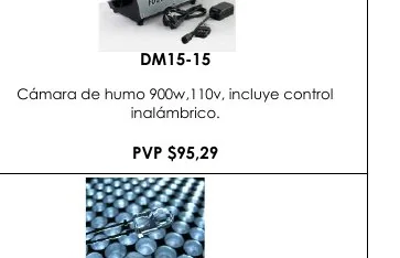 Cámara de Humo 900W,110V, Incluye Control - DM15-15