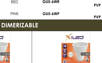 RED GU5-6WR - GU5-6WP