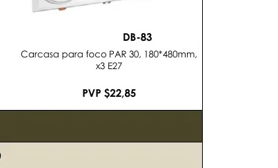 Carcasa para Foco PAR 30, 180*480MM, - DB-83