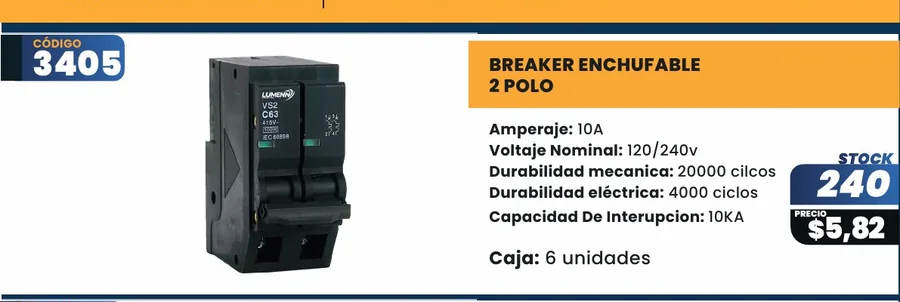 BREAKER Enchufable - 3405