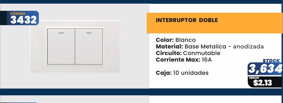 Interruptor DOBLE - 3432