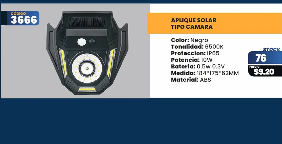 APLIQUE SOLAR - 3666