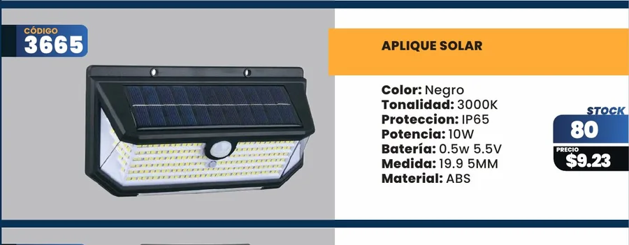 APLIQUE SOLAR - 3665