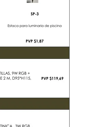 Estaca para Luminaria de Piscina - SP-3