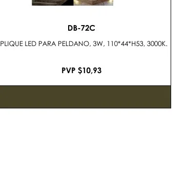 APLIQUE LED PARA PELDANO, 3W, 110*44*H53, 3000K. - DB-72C