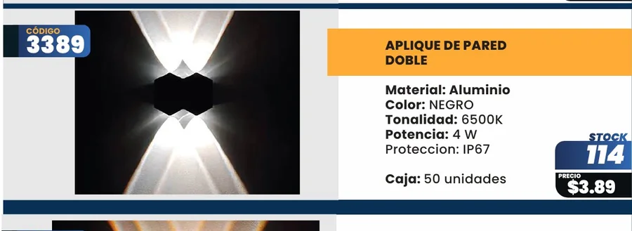 APLIQUE DE PARED - 3389