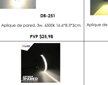 Aplique de Pared, 3W, 6500K 16.6*8.3*3CM. Aplique de - DB-251