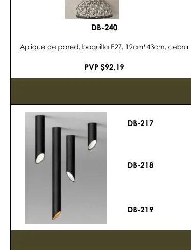 Aplique de Pared, Boquilla E27, 19CM*43CM, Cebra - DB-240