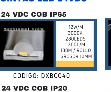 24 VDC COB IP65 - DXBC040