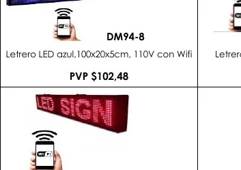 Letrero LED AZUL,100X20X5CM, 110V con Wifi Letrero - DM94-8
