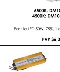 Pastilla LED 50W, 75%, 1 Año - DM104-15C