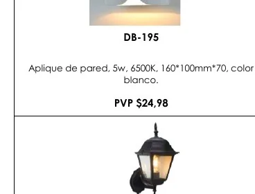 Aplique de Pared, 5W, 6500K, 160*100MM*70, Color - DB-195