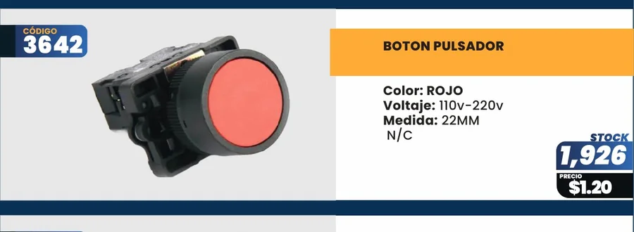 BOTON PULSADOR - 3642
