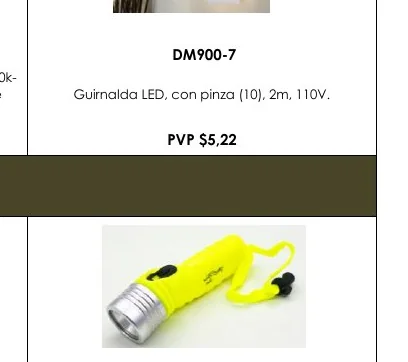 Incluye Guirnalda LED, con Pinza (10), 2M, 110V. - DM900-7