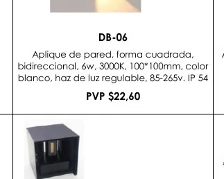 Aplique de Pared, Forma Cuadrada, Aplique - DB-06