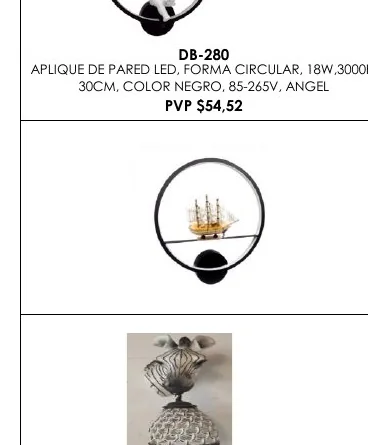 APLIQUE DE PARED LED, FORMA Circular, 18W,3000K, - DB-280