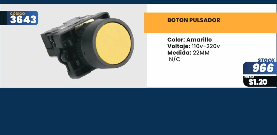 BOTON PULSADOR - 3643