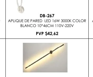 BLANCO APLIQUE DE PARED LED 16W 3000K COLOR Aplique - DB-267