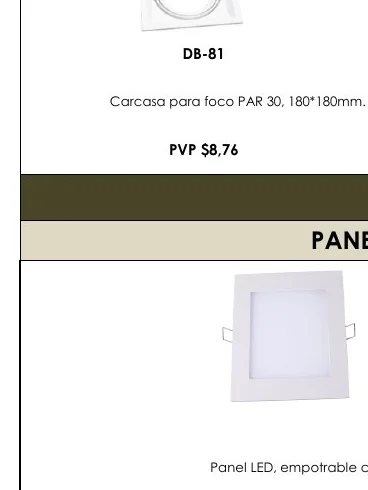 Carcasa para Foco PAR 30, 180*180MM. - DB-81