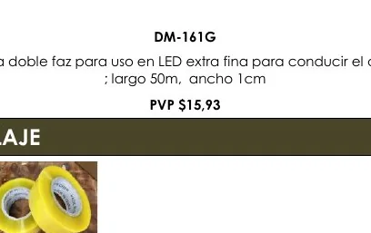 Cinta Doble Faz para Uso en LED Extra Fina para Conducir El Calor - DM-161G