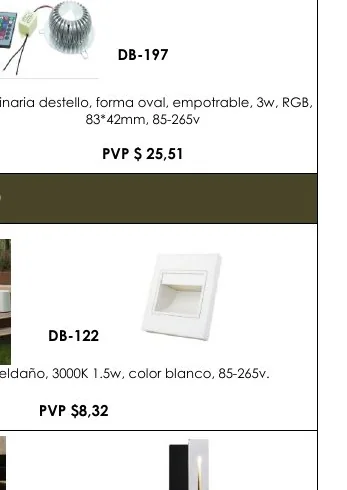 Luminaria Destello, Forma Oval, Empotrable, 3W, RGB, - DB-197