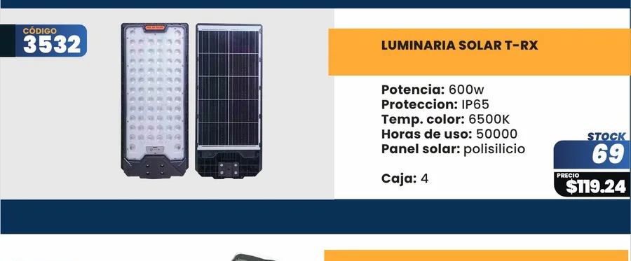 Luminaria SOLAR T-RX - 3532