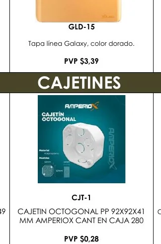 Tapa Línea Galaxy, Color Dorado. - GLD-15