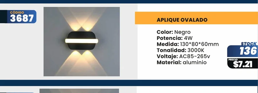APLIQUE OVALADO - 3687