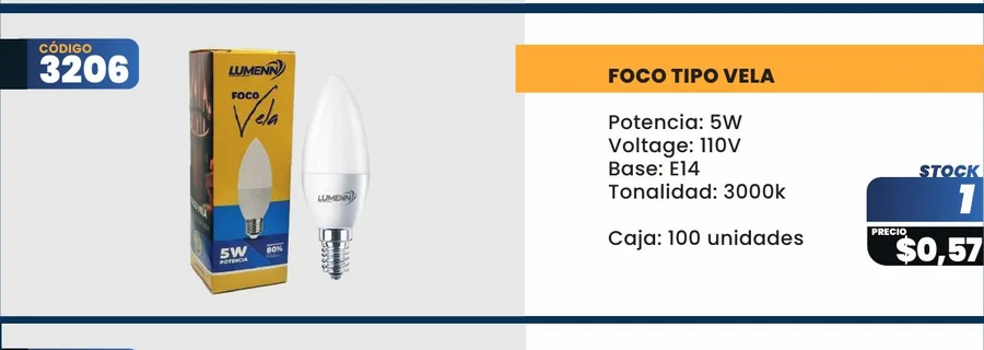 FOCO TIPO VELA - 3206
