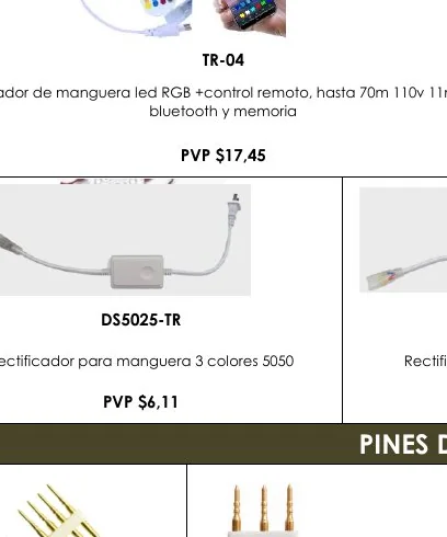 Rectificador de Manguera Led RGB +control Remoto, Hasta 70M 110V 11MM - TR-04
