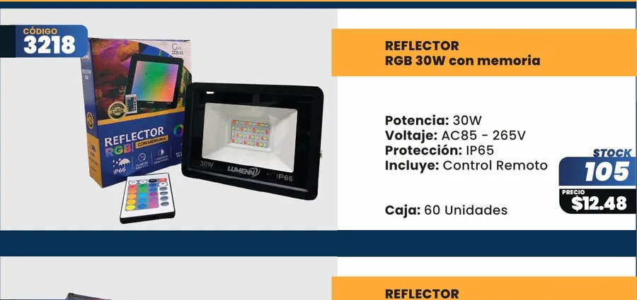 Reflector RGB CON MEMORIA - 3218