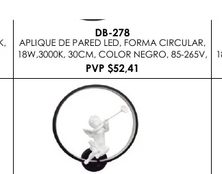 18W,3000K, APLIQUE DE PARED LED, FORMA Circular, - DB-278