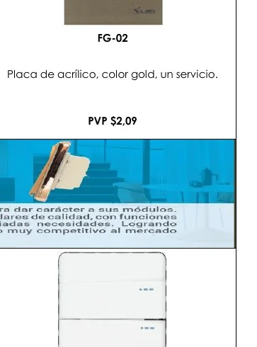 Placa de Acrílico, Color Gold, Un Servicio. - FG-02