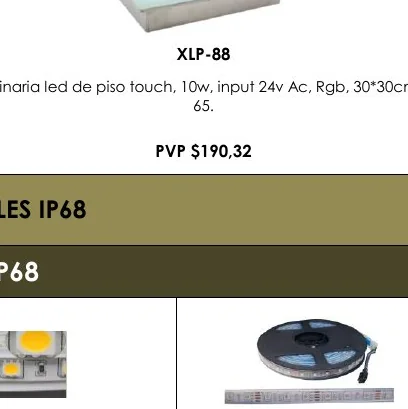 Luminaria Led de Piso Touch, 10W, Input 24V Ac, Rgb, 30*30CM, - XLP-88