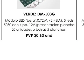 Módulo LED ¨BETA¨,0.72W, 42-48LM, 3 Leds Módulo - DM-503G