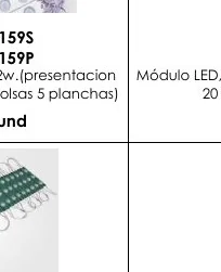 2W.(PRESENTACION Módulo LED, - DM-159P