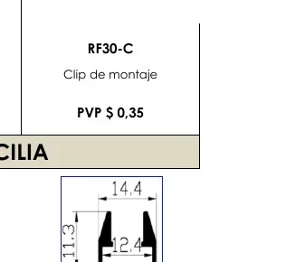 Clip de Montaje - RF30-C